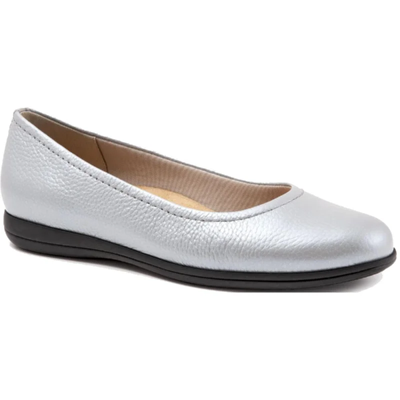 Stylish Slip-On Pumps for Quick Elegance---Trotters Womens Darcey Leather Slip On Ballet Flats