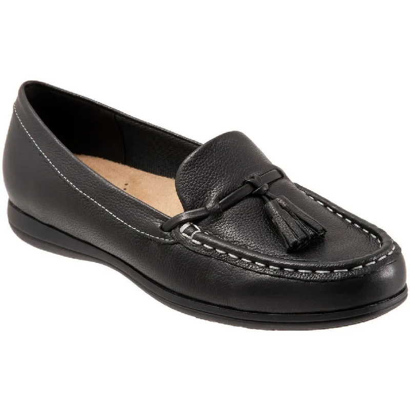 Trendy Chunky Heel Pumps for Casual Wear--Trotters Womens Dawson Tassel Moccasin Loafers