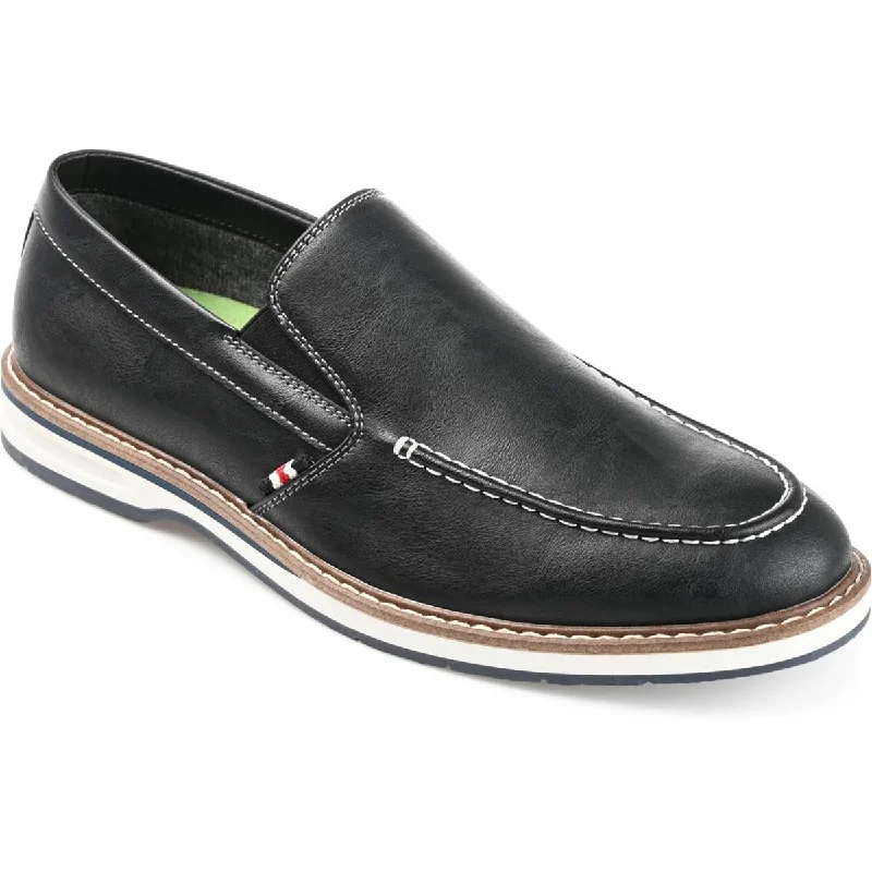 Vance Co. Mens Harrison Faux Leather Slip-On Oxfords---Comfortable Leather Pumps for Office and Everyday Wear