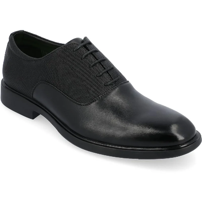 Vance Co. Mens Lace-Up Faux Leather Oxfords---Comfortable Leather Pumps for Office and Everyday Wear