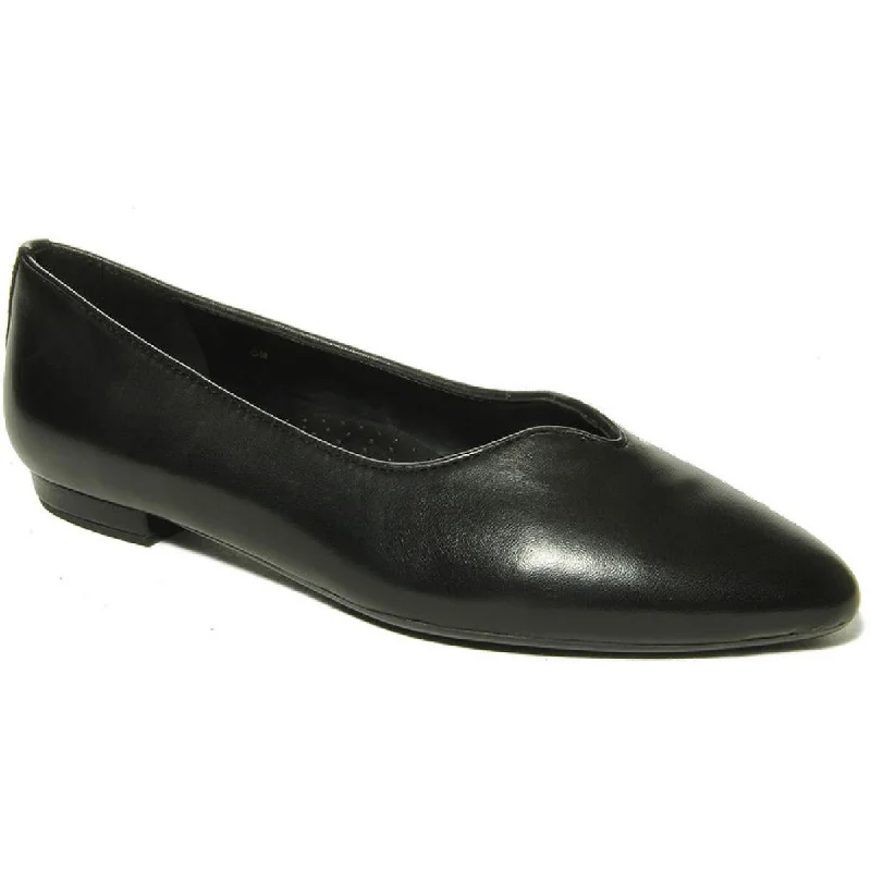 Stiletto Heel Pumps with Perfect Fit--VANELi Womens Ganet Leather Slip On Pointed Toe Flats-Fashionable & Classic