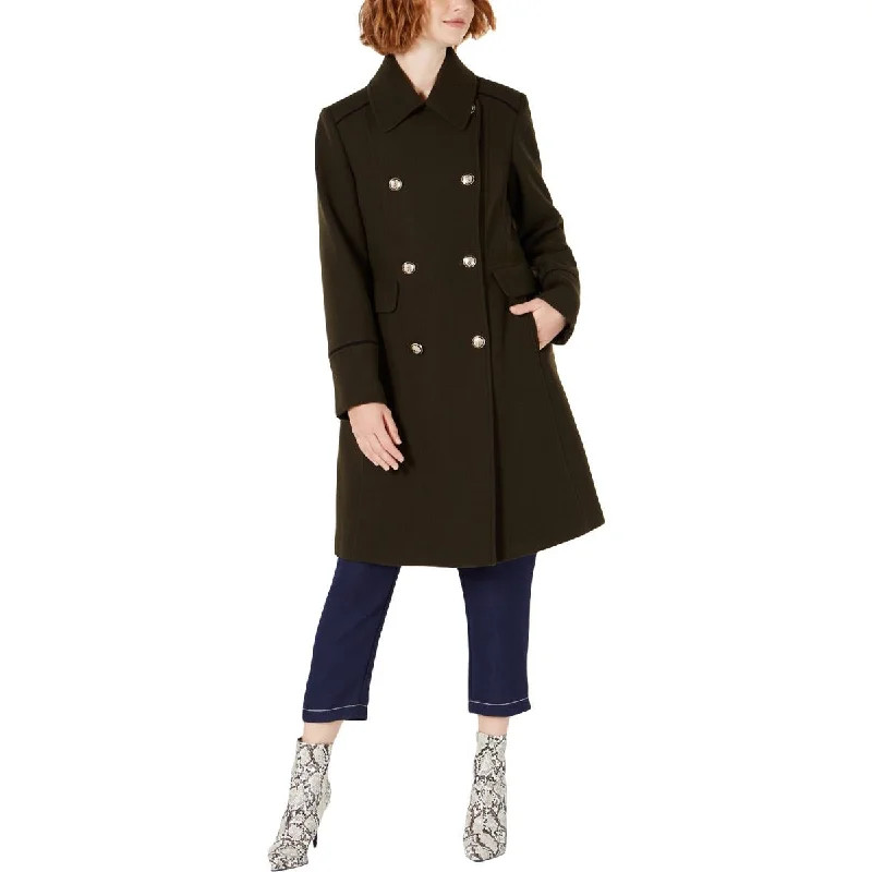 Versatile Heeled Sandals for Any Occasion---Vince Camuto Womens Wool Blend Double Breasted Wool Coat