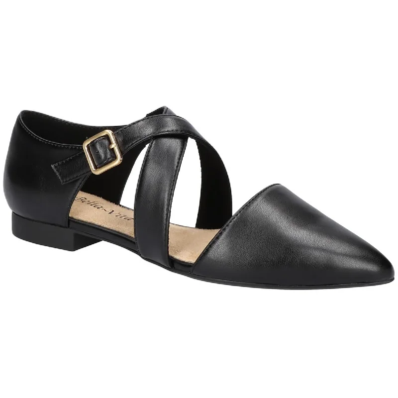 Stiletto Heel Pumps with Perfect Fit--Bella Vita Womens MADDI Faux Leather Pointed Toe Ballet Flats-Fashionable & Classic