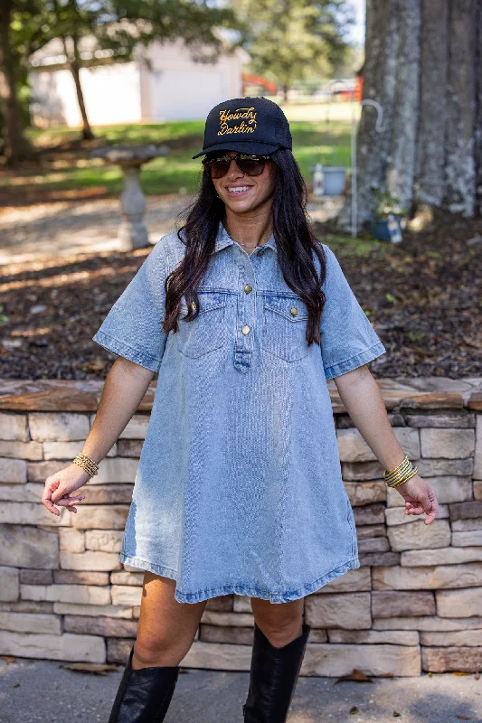 Denim dress alterations for better fit--How get discount dress-Hello Sweetheart Blue Denim Dress