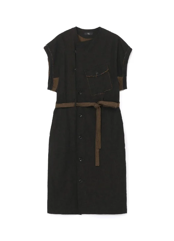 Best denim dresses for narrow hips--The dress what looks with-10oz DENIM SURGICAL GOWN DRESS